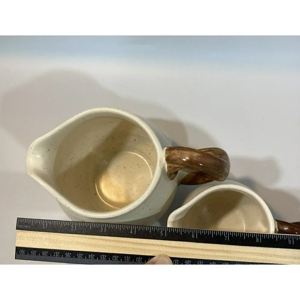 Metlox Poppy Trail Autumn Leaf Woodland Small Gravy/Sauce Pitcher & Creamer Sof2